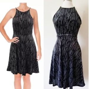 Aqua Velvet Mini Dress